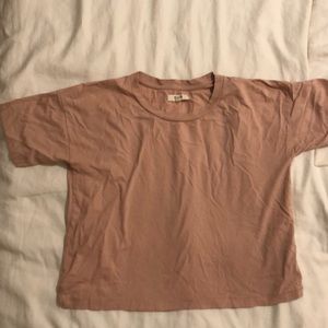 Madewell boxy crop top tee